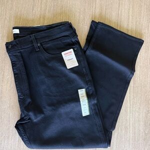 Levi Strauss Signature Men's Straight Fit Jeans Black 42 x 30 NEW!